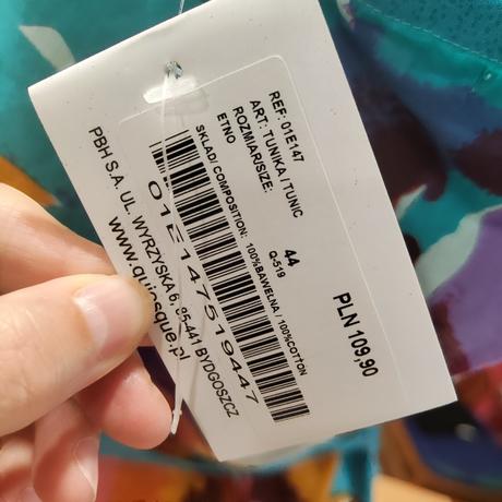 Bavlnená kvetinová tunika veľ. 42/44, xl