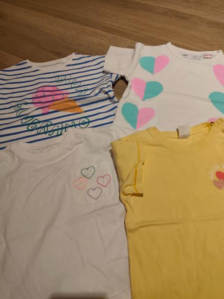 3x tričko krátky rukáv pre dievčatko, zara,92