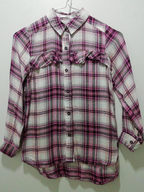 Karo kockovaná košeľa s volánikom, george,128