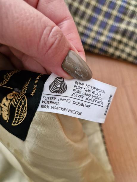 Vintage vlnené sako s kašmírom, l