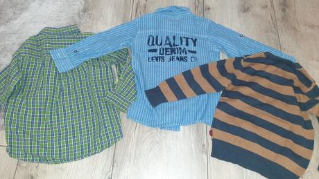 Košele, pulovrík pompdelux, levis, benetton, 104–116