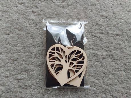 Náušnice strom života v srdiečku, 