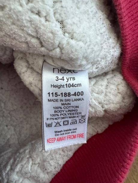 Zateplená mikina next 104, next,104