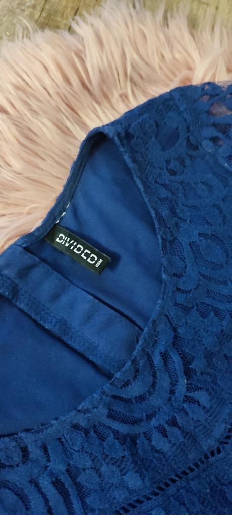 Modré krajkove šaty, h&m,xs