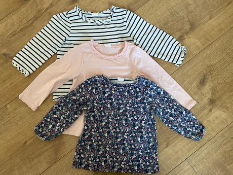 3 pack tričiek + pančuchy hm 92, h&m,92