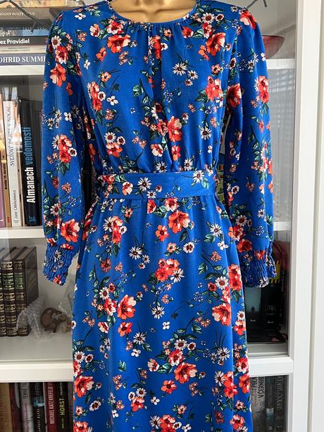 Modré kvetovane šaty orsay, orsay,38