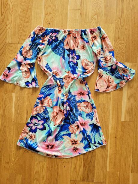 Farebné kvietkové šaty, gate,xs