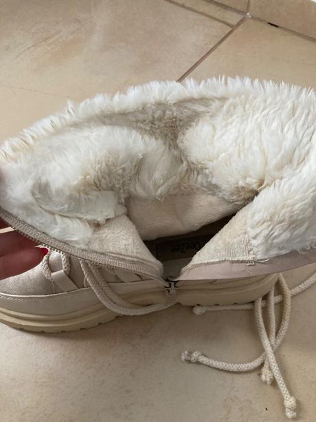 Dámske, zimné, biele čižmy, 37