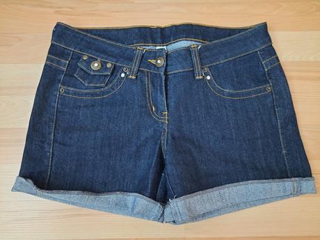 Rifľové šortky, denim,40