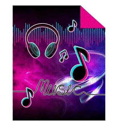 Prehoz na posteľ 170x210 music noty,