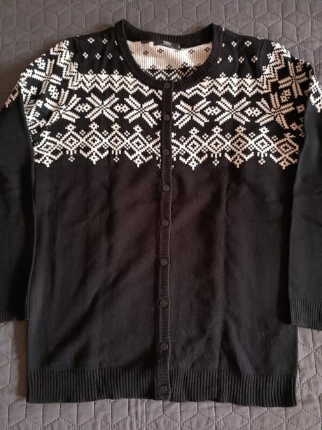 Vianočný sveter čierny, bonprix,40