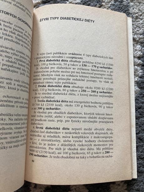 Životospráva a diéta pri cukrovke (1986), 