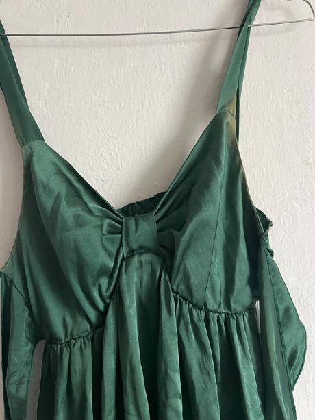 100 perc hodvab silk prekrasna zelena zelene talia, s