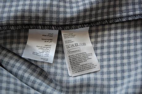 Čierno-biele gingham šaty, h&m,l
