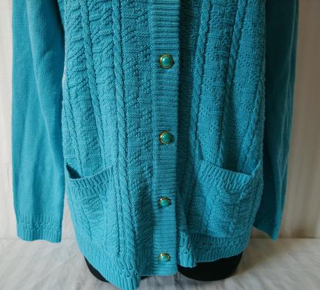 Dámsky modrý acrylový sveter, bm collection, xl