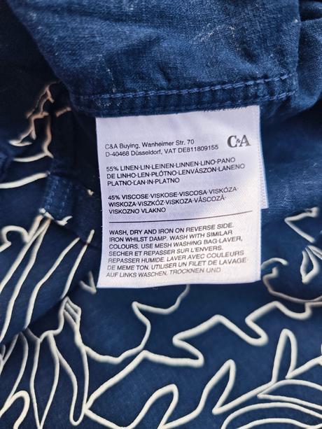 Veselá letná ľanová košela c&a, c&a,m