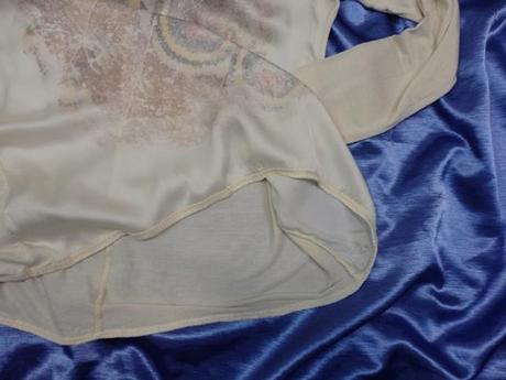 Luxusný maslový top s potlačou, s