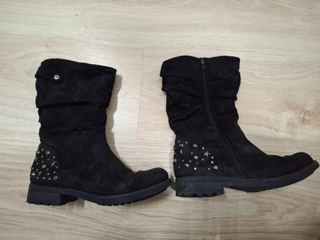 Čierne zateplene čižmičky, graceland,34