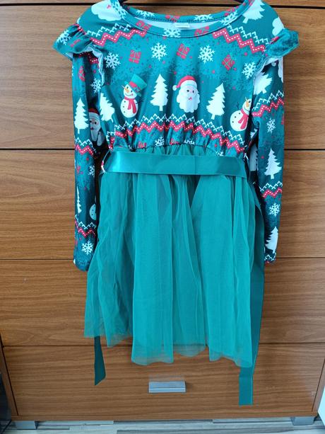 Vianočné šaty pre dievčatká, 98