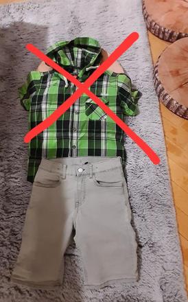 Riflové kraťasy134/140, h&m,134