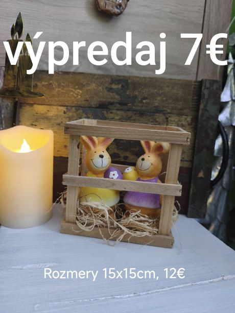 Krásna dekorácia zajkovia, 