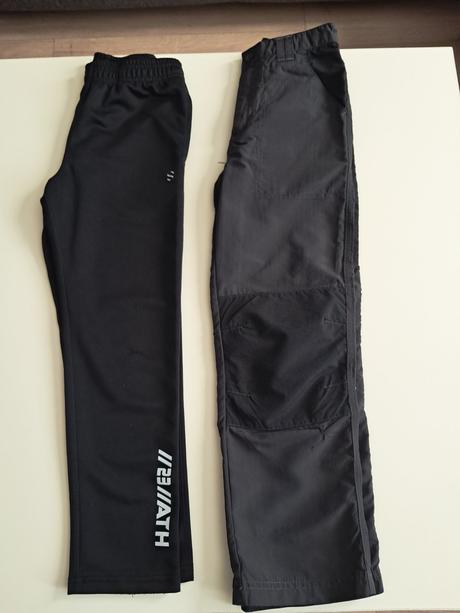 2ks sportove nohavice 7-8r, h&m,128