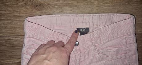 Bledučko ružové menžestráky so srdiečkami, h&m,128