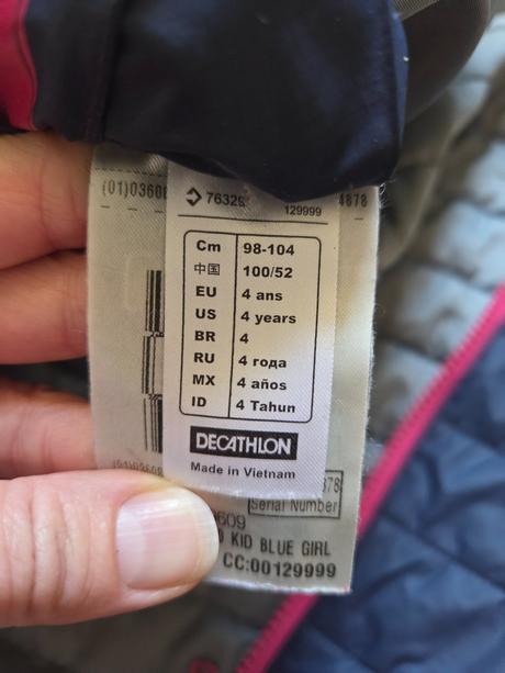 Ľahučká prešívaná bunda, quechua,98