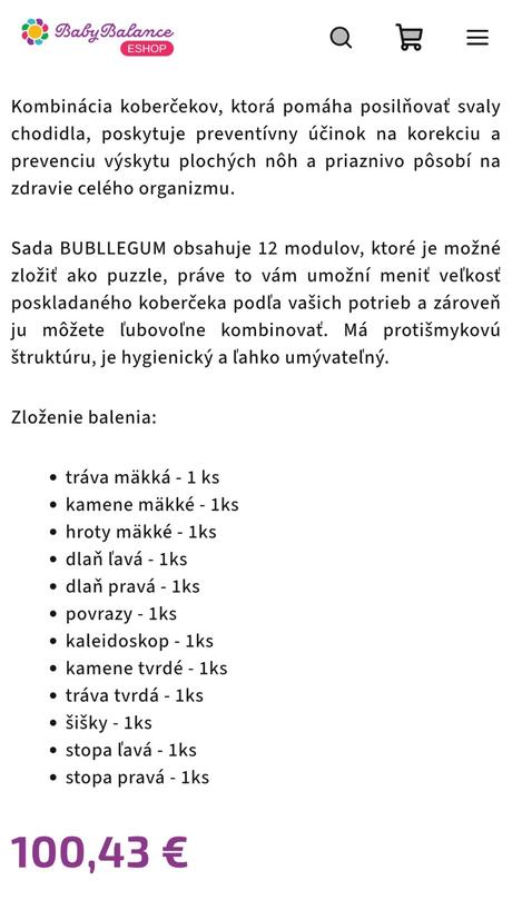 Ortopedické puzzle ortodon set 12 kusov, 