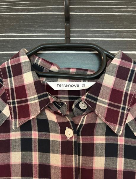 Károvaná košeľa, terranova,xs