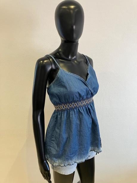 Dámska rifľová blúzka dromedar (40), dromedar,l