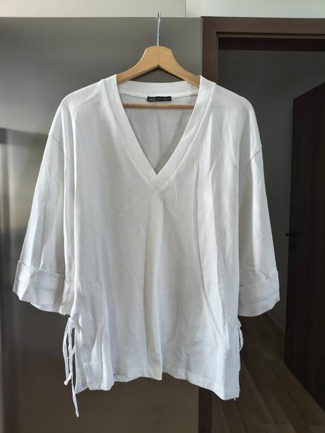 Zara bavlnený maxi oversize top, zara,l / m