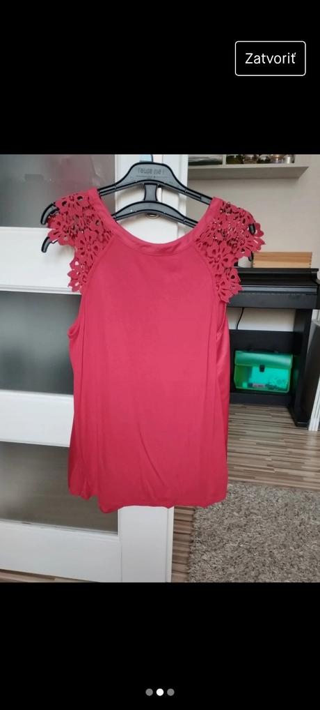 Červený top krásny, blúzka m, m