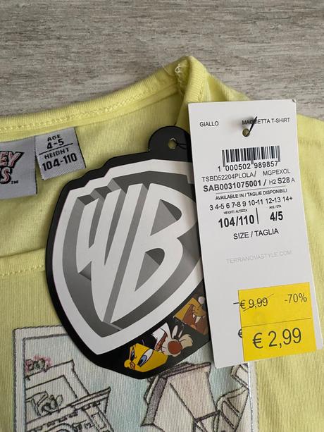 104/110 bugs bunny tricko, terranova,104 / 110