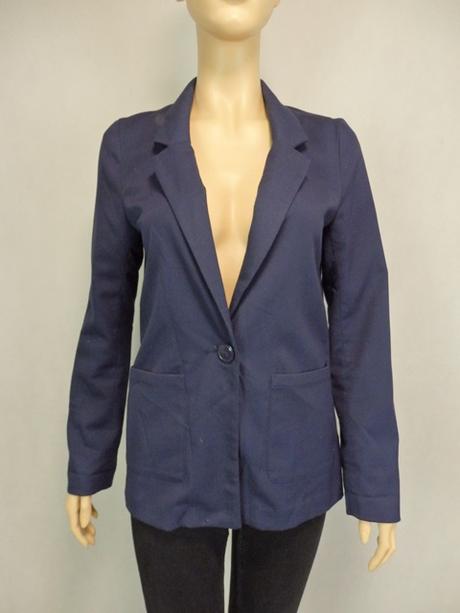 Kvalitný tmavomodrý blejzer, h&m,36