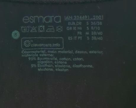 Bavlnené body, esmara,s