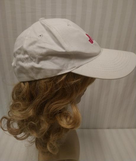 Biela šiltovka, ružový nápis č. 605, seteria 58 cm, 58