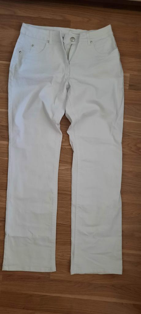 Biele riflove nohavice 38/40, 38
