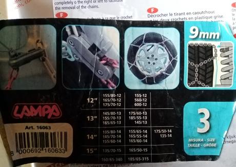 Snehové reťaze r-9 lampa, 