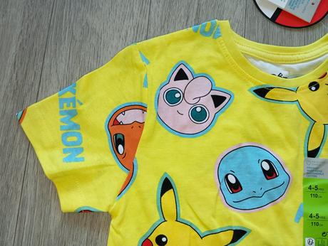 Pokémon žlté tričko 110 a 122, primark,110 / 122
