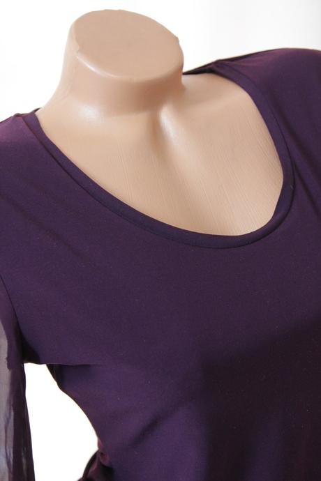 Fialové elastické body tričko, s/m, s