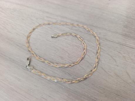 Trojfarebná strieborná retiazka, 