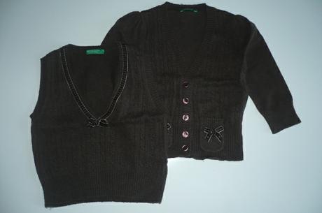 Hnedý komplet, benetton,86