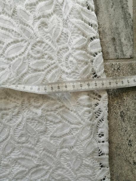 Biele čipkované šaty, v34-36, 36