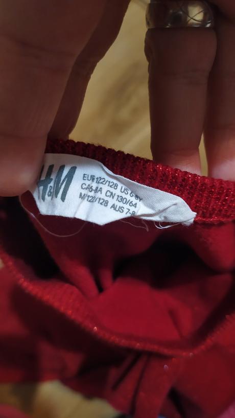 Trblietavé šaty s mašličkou, h&m,122