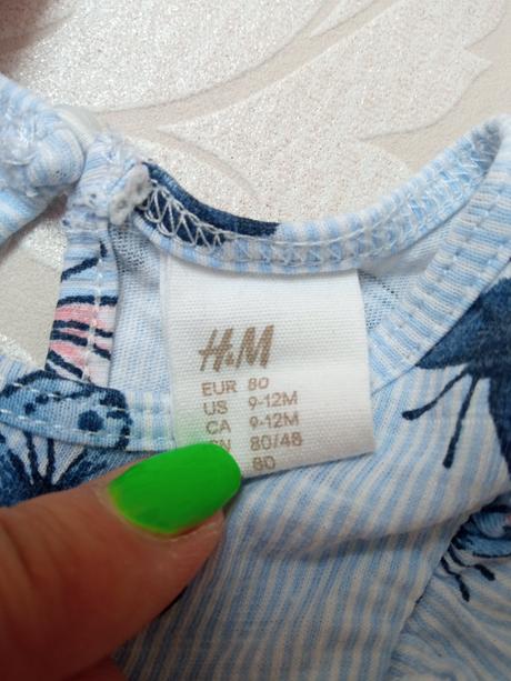 Dievčenské šaty s motýľmi (80), h&m,80