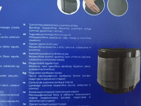 Vystužený podporný driekový pás, 