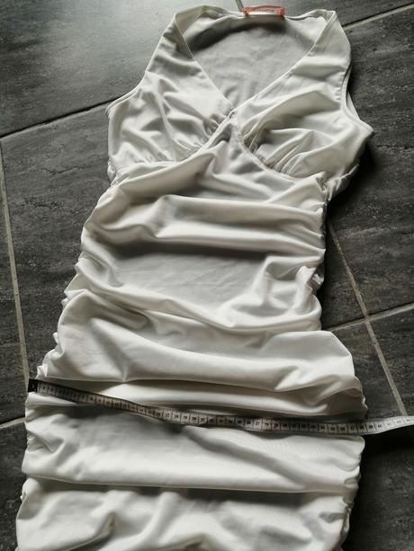 Luxus ľahké biele pružné šaty giorgia,vs, s