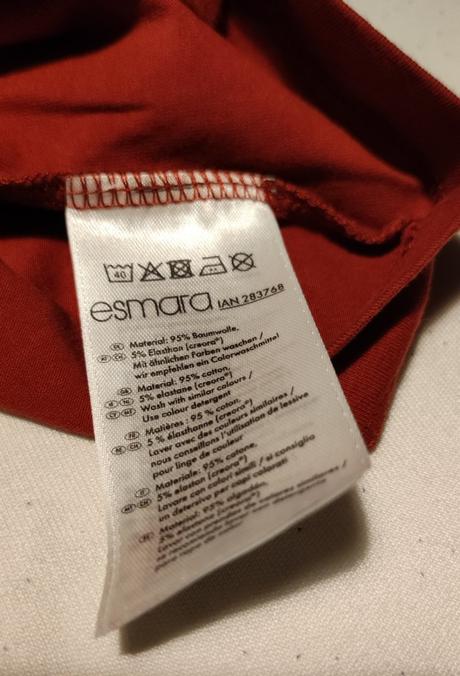 Tielko tehlovej farby, esmara,s