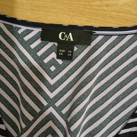 Plisované fialové šaty s opaskom, c&a,46